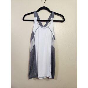 Athleta Runlight Racerback Tank‎ Top Size XS White and Gray